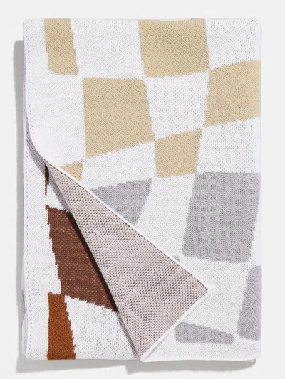 Baublebar 3d Check Custom Blanket In Brown