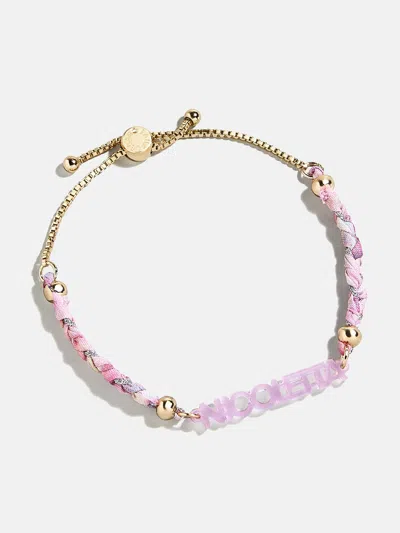 Baublebar Acrylic Kids' Custom Nameplate Bracelet In Multi