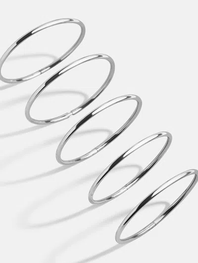 Baublebar Alexia Bangle Bracelet Set In Silver