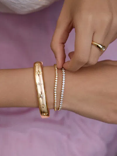 Baublebar Astra Celestial Hinge Bangle In Gold