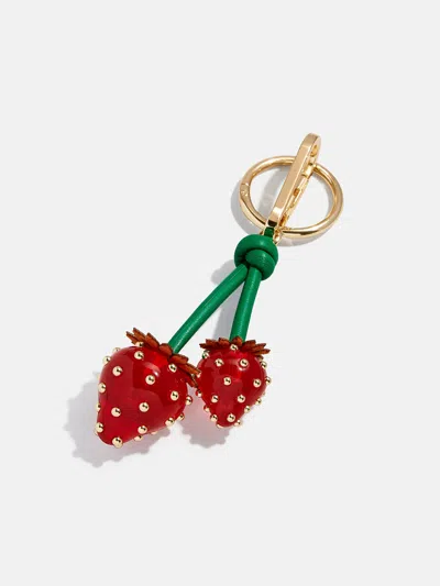 Baublebar Strawberry Bag Charm In Gold Tone In Red