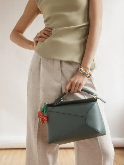 Baublebar Strawberry Bag Charm In Gold Tone In Red