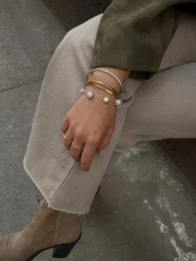 Baublebar Blair Crystal Spehere Station Bracelet In Gold