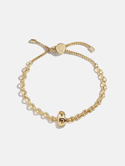 Baublebar Bubble Initial Custom Chain Bracelet In Gold
