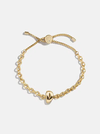 Baublebar Bubble Initial Custom Chain Bracelet In Gold