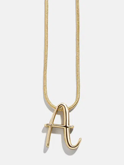 Baublebar Classic Script Initial Necklace In Gold