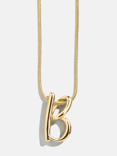 Baublebar Classic Script Initial Necklace In Gold