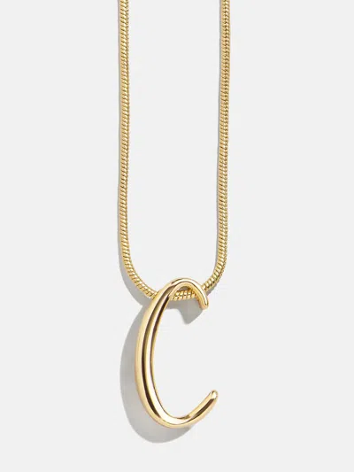 Baublebar Classic Script Initial Necklace In Gold