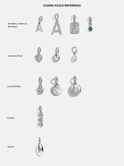 Baublebar Classic Silver Initial Cluster Charm In Silver