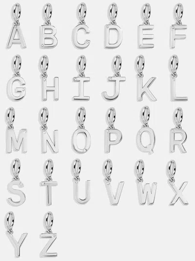 Baublebar Classic Silver Initial Cluster Charm In Metallic