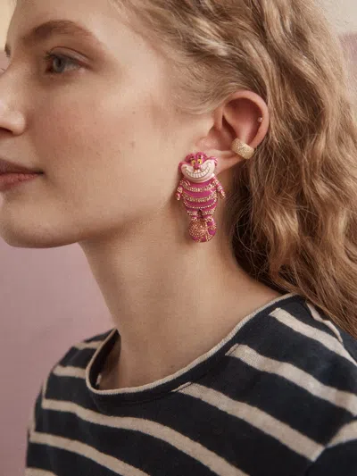 Baublebar Disney Cheshire Cat Earrings In Pink