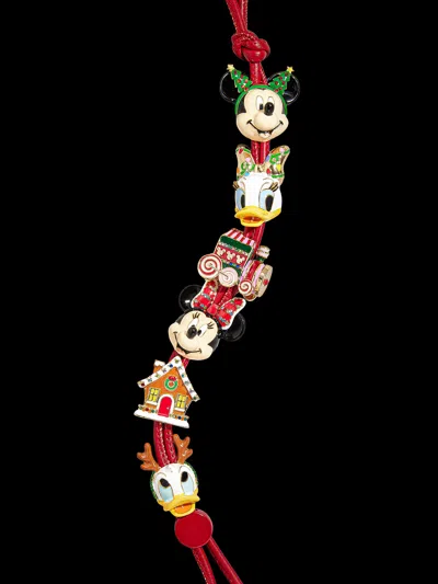 Baublebar Disney Christmas Friends Forever Bag Charm In Red