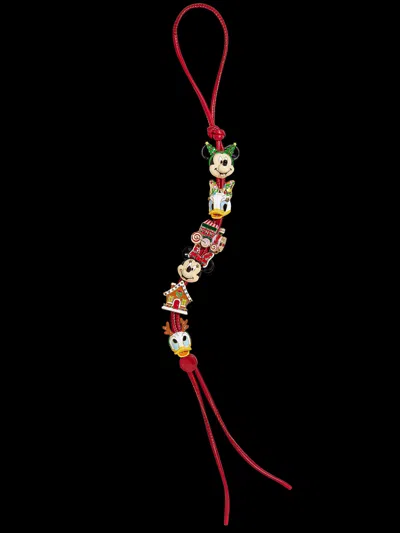 Baublebar Disney Christmas Friends Forever Bag Charm In Red