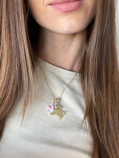 Baublebar Disney Daisy Duck Cluster Charm Necklace In Gold
