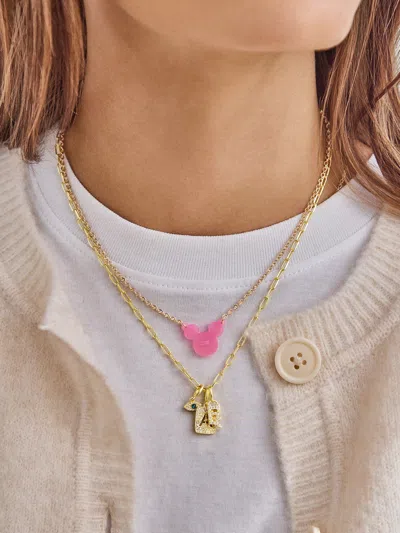 Baublebar Disney Mickey Mouse Acrylic Custom Necklace In Gold