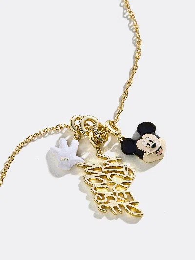 Baublebar Disney Mickey Mouse Cluster Charm Necklace In Gold