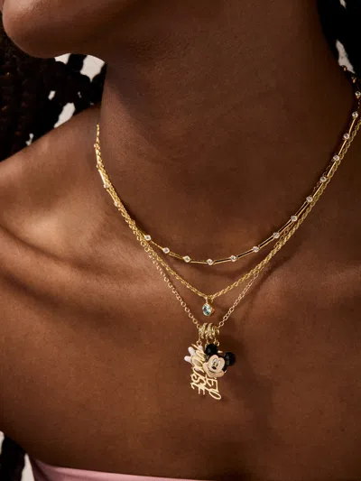 Baublebar Disney Mickey Mouse Cluster Charm Necklace In Gold