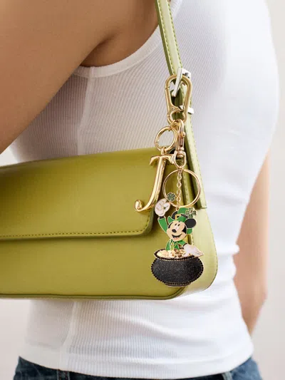 Baublebar Disney Mickey Mouse Pot O' Gold 2d Bag Charm In Green