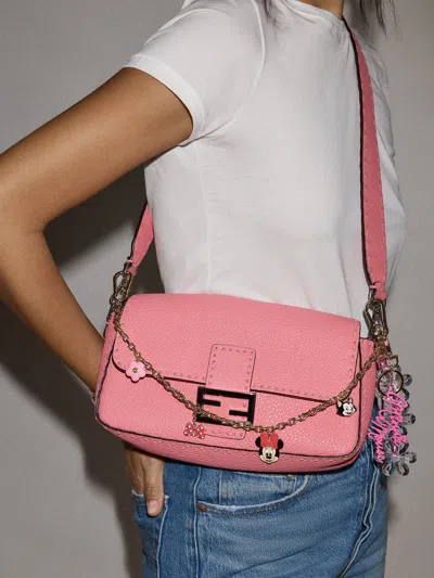 Baublebar Disney Minnie Mouse Motif Bag Charm In Gold