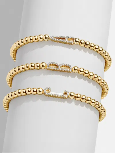 Baublebar East West Initial Pisa Bracelet In Gold