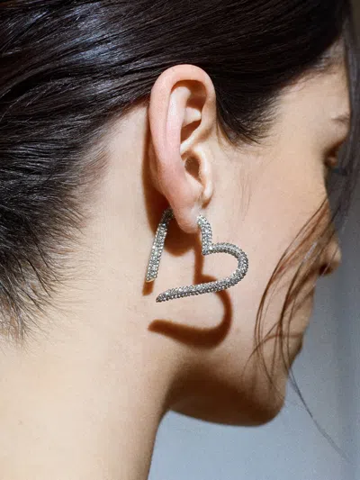 Baublebar Emory Pave Heart Front To Back Earrings In Gold