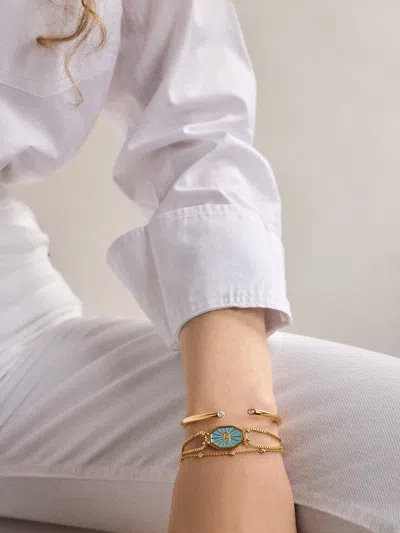 Baublebar Evil Eye Reversible Bracelet In Gold