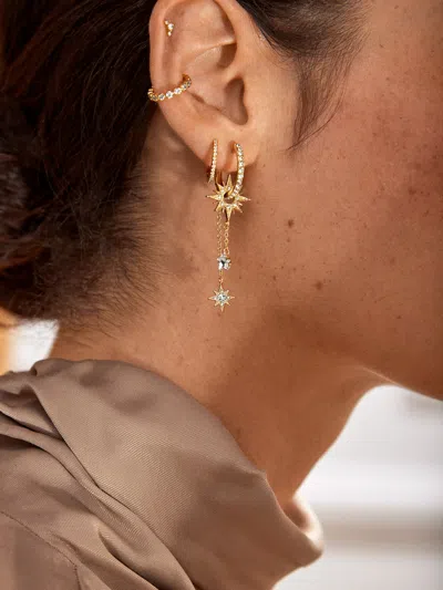 Baublebar Star Huggie Drop Earrings In Gold