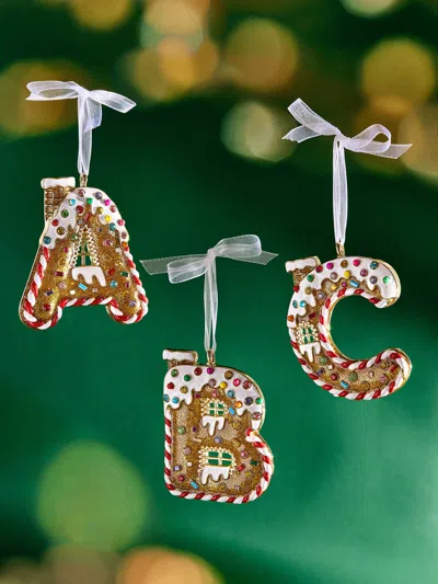 Baublebar Gingerbread Initial Ornament In Multi