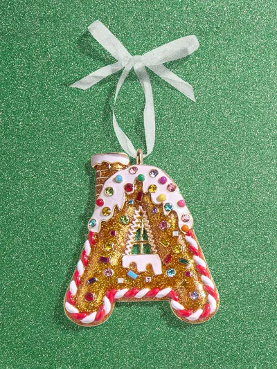 Baublebar Gingerbread Initial Ornament In Multi