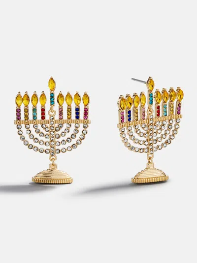 Baublebar Glow Big Menorah Statement Earrings In Gold