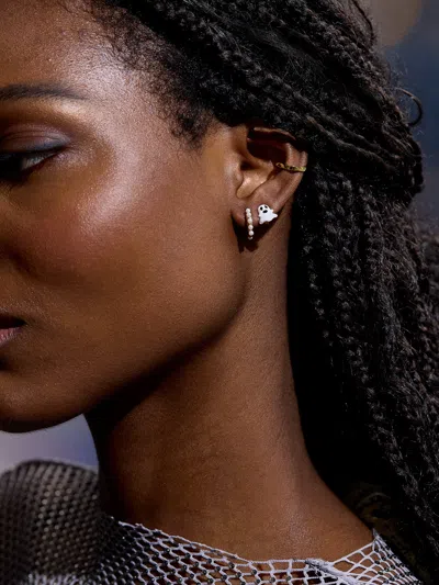 Baublebar Glow-in-the-dark Ghost Stud Earrings In White