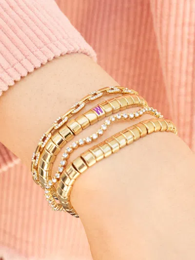Baublebar Hannah Initial Pisa Bracelet In Gold
