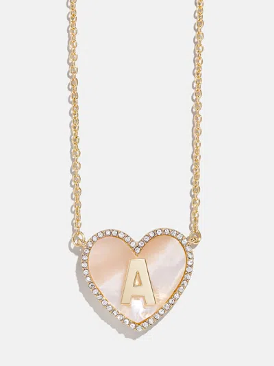 Baublebar Heart Initial Pendant Necklace In Brown