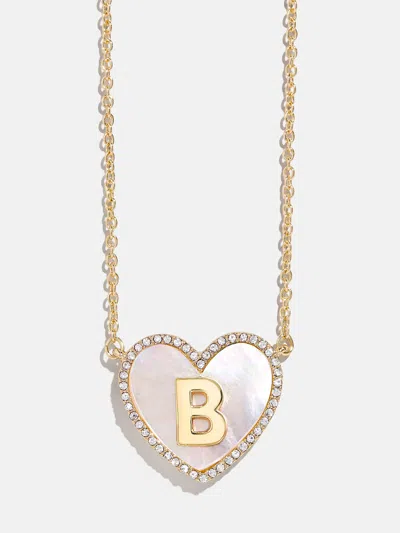 Baublebar Heart Initial Pendant Necklace In Brown