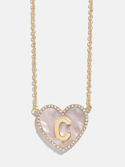 Baublebar Heart Initial Pendant Necklace In Brown