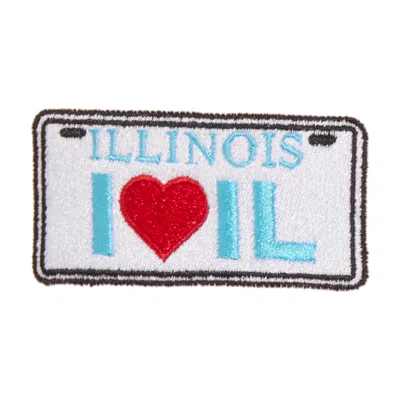 Baublebar Illinois License Plate Icon In White