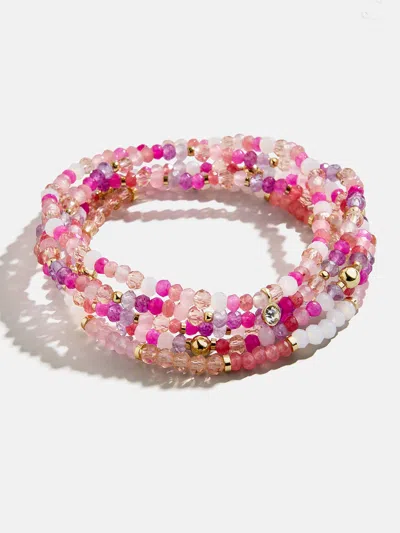 Baublebar Indya Semi-precious Layered Bracelet Set In Pink