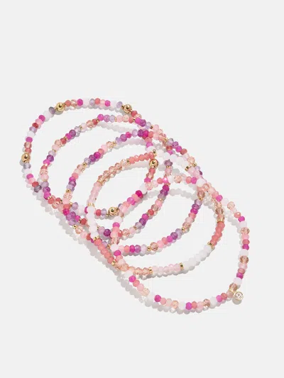 Baublebar Indya Semi-precious Layered Bracelet Set In Pink