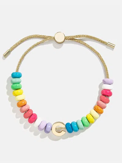 Baublebar Initial Beaded Slider Bracelet In Multi