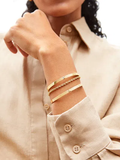 Baublebar Initial Cuff Bracelet In Gold