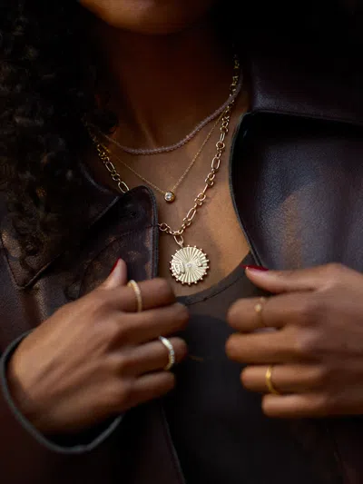 Baublebar Initial Custom Medallion Necklace In Gold