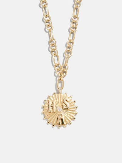 Baublebar Initial Custom Medallion Necklace In Gold