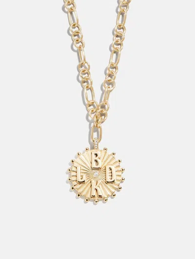Baublebar Initial Custom Medallion Necklace In Gold