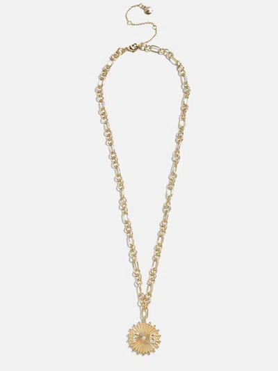 Baublebar Initial Custom Medallion Necklace In Gold