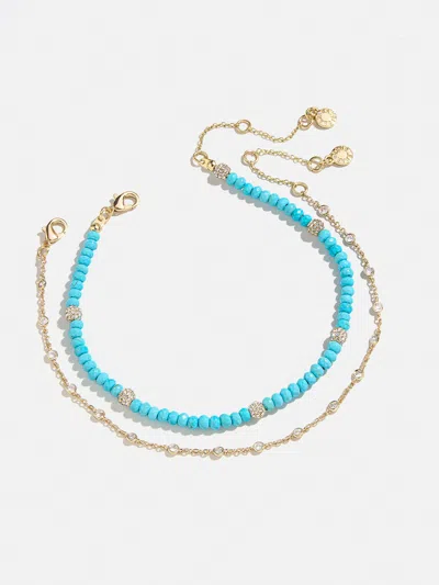 Baublebar Irina Semi-precious Anklet Set In Gold