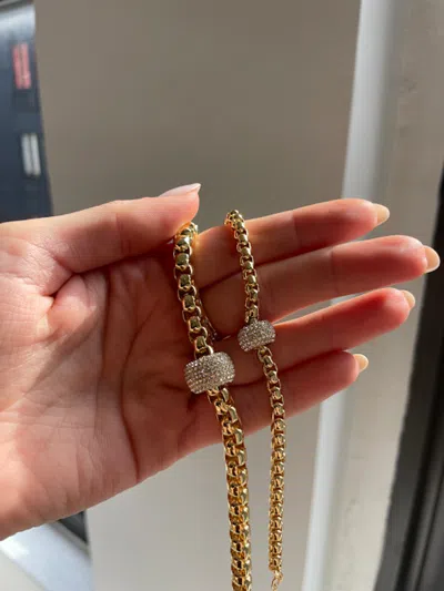 Baublebar Pave Rondelle Jonie Link Bracelet In Gold