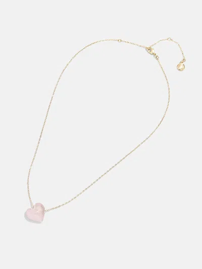 Baublebar Juno Rose Quartz Necklace In Gold