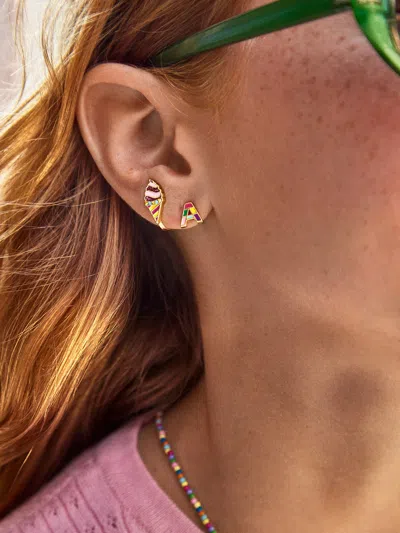Baublebar Kids' Rainbow Initial Earrings In Multi