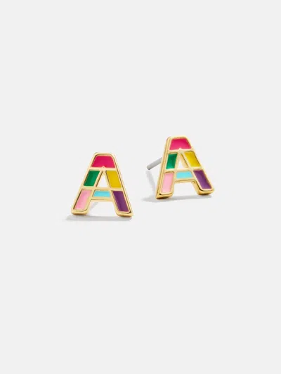 Baublebar Kids' Rainbow Initial Earrings In Multi