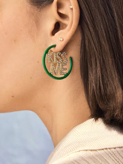 Baublebar Kiss Me I'm Irish Earrings In Gold